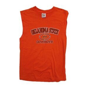 Vintage Oklahoma State Cowboys Shirt Large L Red Oak Sportswear OSU Sleeveless